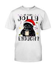 Is This Jolly Enough Black Cat Christmas Pajamas Classic T-Shirt tile