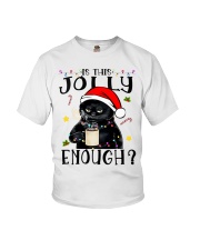 Is This Jolly Enough Black Cat Christmas Pajamas Youth T-Shirt tile