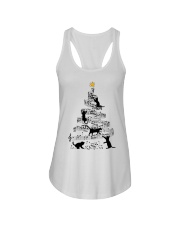 Black Cat Climbing Music Note Christmas Tree Ladies Flowy Tank tile