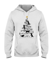 Black Cat Climbing Music Note Christmas Tree Hooded Sweatshirt tile