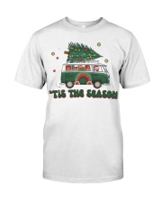 Retro Tis The Season Christmas Tree Santa Claus Classic T-Shirt tile