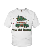 Retro Tis The Season Christmas Tree Santa Claus Youth T-Shirt tile