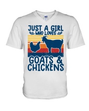 Funny Chicken Tee 19w V-Neck T-Shirt tile