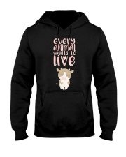 Every Animal Wants to Live Hooded Sweatshirt thumbnail