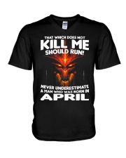 THAT WHICH DOES NOT KILL ME-APRIL V-Neck T-Shirt thumbnail