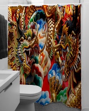 Gold dragon Shower Curtain aos-shower-curtains-71x74-lifestyle-front-04