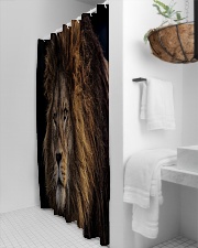 A Lion In The Dark Shower Curtain aos-shower-curtains-71x74-lifestyle-front-03