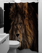 A Lion In The Dark Shower Curtain aos-shower-curtains-71x74-lifestyle-front-04