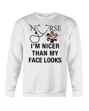NURSE I'M NICER THAN MY FACE LOOKS Crewneck Sweatshirt thumbnail