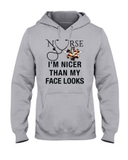 NURSE I'M NICER THAN MY FACE LOOKS Hooded Sweatshirt thumbnail
