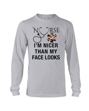 NURSE I'M NICER THAN MY FACE LOOKS Long Sleeve Tee thumbnail