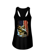 American Flag Bass Fishing Tee For Fisherman Fish Fishing Ladies Flowy Tank tile