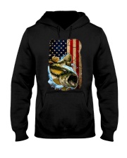 American Flag Bass Fishing Tee For Fisherman Fish Fishing Hooded Sweatshirt tile