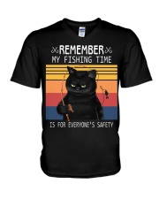 Remember My Fishing Time Is For Everyone's Safety V-Neck T-Shirt tile
