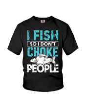I Fish So I Don’t Choke People Funny Saying Fishing Youth T-Shirt tile