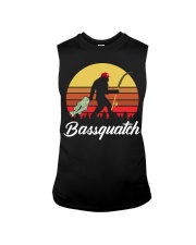 Bassquatch Funny Bigfoot Fishing Outdoor Retro T-Shirt Sleeveless Tee tile