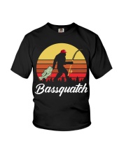 Bassquatch Funny Bigfoot Fishing Outdoor Retro T-Shirt Youth T-Shirt tile