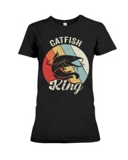 Vintage Retro Catfish King Shirt Catfishing Farmer Gift Idea Premium Fit Ladies Tee tile