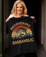 Vintage Retro Recovering Bassaholic Bass Fishing Lover Classic T-Shirt apparel-classic-tshirt-lifestyle-front-118