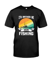 I’d Rather Be Kayak Fishing Fly Fishing Classic T-Shirt front