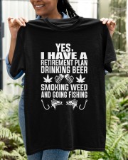 Yes I Have A Retirement Plan Drinking Beer And Going Classic T-Shirt apparel-classic-tshirt-lifestyle-front-130