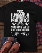 Yes I Have A Retirement Plan Drinking Beer And Going Classic T-Shirt apparel-classic-tshirt-lifestyle-front-270
