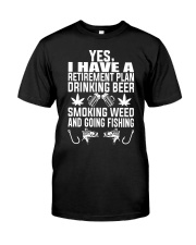 Yes I Have A Retirement Plan Drinking Beer And Going Premium Fit Mens Tee tile