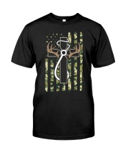 Hunting Fishing Faith Christian Hunter Fisherman Camo Usa Premium Fit Mens Tee tile