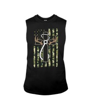 Hunting Fishing Faith Christian Hunter Fisherman Camo Usa Sleeveless Tee tile
