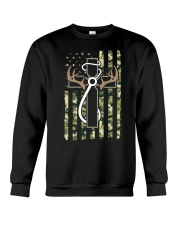 Hunting Fishing Faith Christian Hunter Fisherman Camo Usa Crewneck Sweatshirt tile