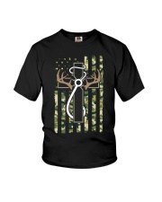 Hunting Fishing Faith Christian Hunter Fisherman Camo Usa Youth T-Shirt tile