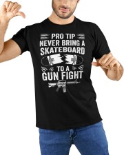 Pro Tip Never Bring A Skateboard To A Gunfight Funny Pro 2A Classic T-Shirt custom-t-shirts-classic-lifestyle-front-212
