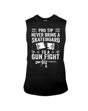 Pro Tip Never Bring A Skateboard To A Gunfight Funny Pro 2A Sleeveless Tee tile