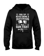 Pro Tip Never Bring A Skateboard To A Gunfight Funny Pro 2A Hooded Sweatshirt tile