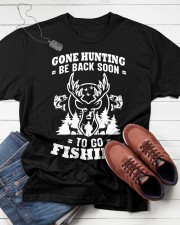 I Like Hunting Fishing Maybe 3 People Funny Hunter Classic T-Shirt apparel-classic-tshirt-lifestyle-front-216