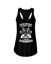 I Like Hunting Fishing Maybe 3 People Funny Hunter Ladies Flowy Tank tile