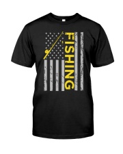 American Flag Fishing Rod Usa Premium Fit Mens Tee tile