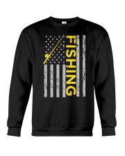 American Flag Fishing Rod Usa Crewneck Sweatshirt tile