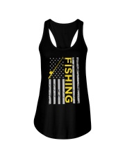 American Flag Fishing Rod Usa Ladies Flowy Tank tile