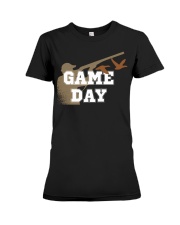 Hunting Game Hunters Game Day With Ducks Hunter’s Gift Premium Fit Ladies Tee tile