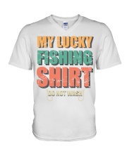 My Lucky Fishing Shirt Do Not V-Neck T-Shirt tile