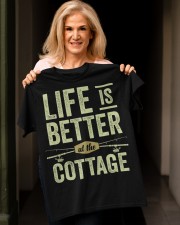 Funny Life Is Better At The Cottage Retro Fishing Premium Classic T-Shirt apparel-classic-tshirt-lifestyle-front-118