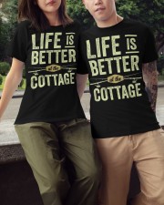 Funny Life Is Better At The Cottage Retro Fishing Premium Classic T-Shirt apparel-classic-tshirt-lifestyle-front-147
