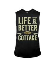 Funny Life Is Better At The Cottage Retro Fishing Premium Sleeveless Tee tile