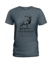 Elkoholism Shirt Elk Hunting Shirt Hunter Lovers T Shirt Ladies T-Shirt tile