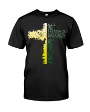 Fishing All I Need Is Fishing & Jesus Christian Cross Premium Fit Mens Tee tile