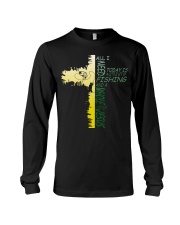 Fishing All I Need Is Fishing & Jesus Christian Cross Long Sleeve Tee tile