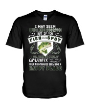 Fishing I May Seem Quiet And Reserved V-Neck T-Shirt tile