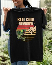 Reel Cool Grandpa Retro Fishing Father’s Day Gift Fist Bump Classic T-Shirt apparel-classic-tshirt-lifestyle-front-130