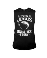 Fishing Gifts Even Jesus Had A Fish Story Funny Sleeveless Tee tile